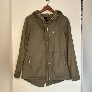Collection B Olive Utility Jacket with Hood